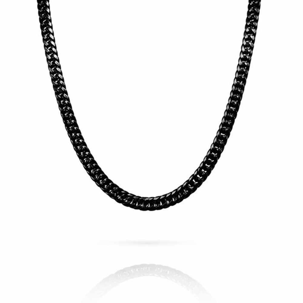 4mm| Black | Double Cuban Chain